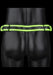 Striped Jock Strap Voor Hem Neon Groen/Zwart-Ouch! Glow in the Dark-SoloDuo