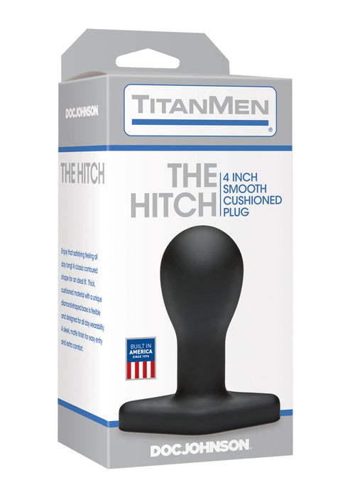 The Hitch 10 cm Smooth Cushioned Plug-Doc Johnson - TitanMen-Zwart-SoloDuo