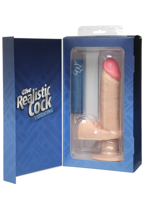 The Realistic Cock MS Vibrerend 16 cm - Zuignap-Doc Johnson - Realistic Cocks-Beige-SoloDuo