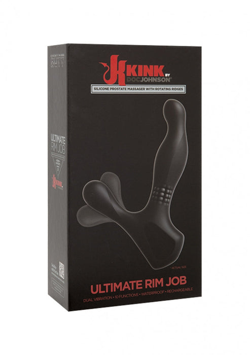 The Ultimare Rim Job Vibrerende Siliconen Prostaat Massager-Doc Johnson - Kink-Zwart-SoloDuo