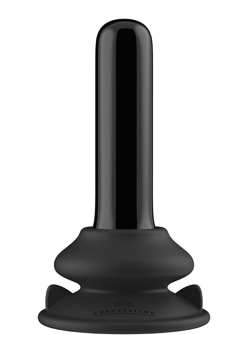 Thumby Oplaadbare Glazen Vibrator Met Zuignap en Afstandsbediening-Chrystalino-SoloDuo