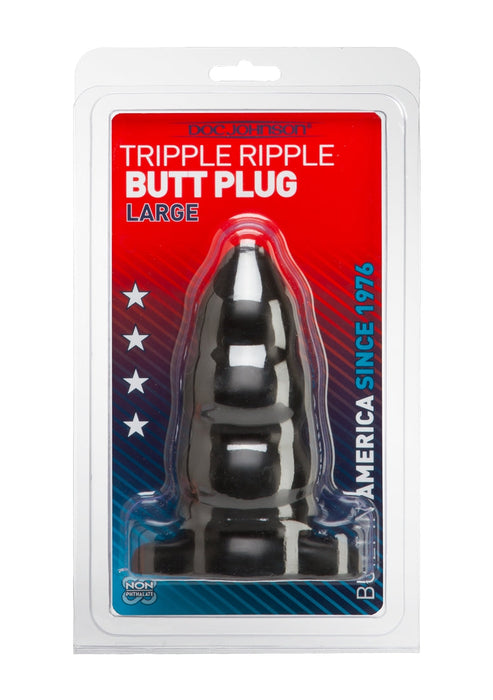 Triple Ripple Butt Plug Groot-Doc Johnson - Built In America-SoloDuo